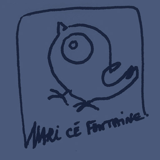 Signature Mari Cé  Fontaine avec oiseau